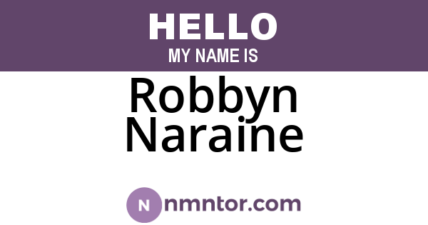 Robbyn Naraine