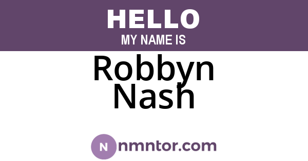 Robbyn Nash