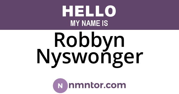 Robbyn Nyswonger