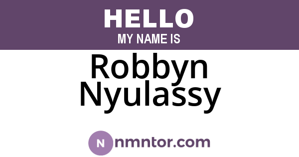 Robbyn Nyulassy