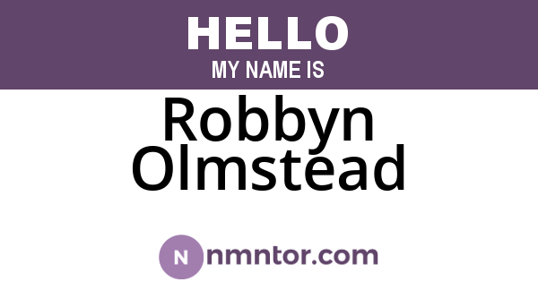 Robbyn Olmstead
