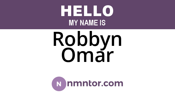 Robbyn Omar