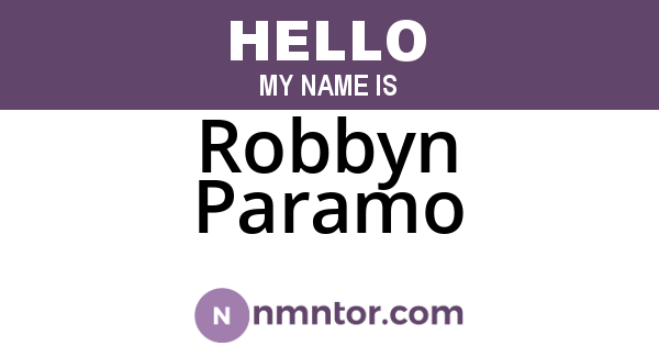 Robbyn Paramo