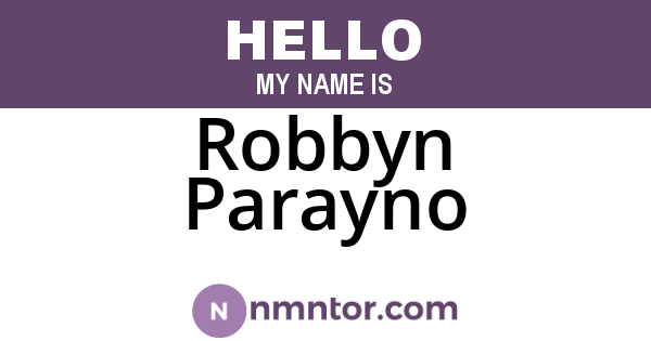 Robbyn Parayno