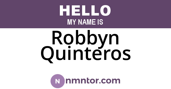 Robbyn Quinteros