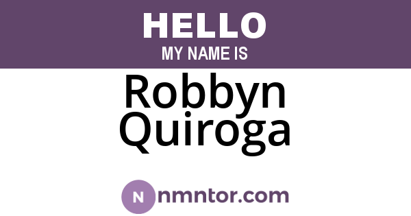 Robbyn Quiroga
