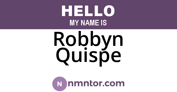 Robbyn Quispe