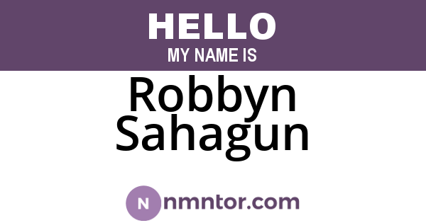 Robbyn Sahagun