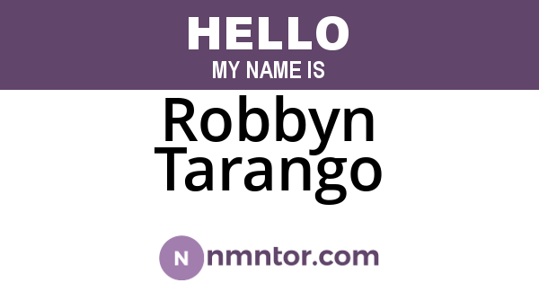 Robbyn Tarango