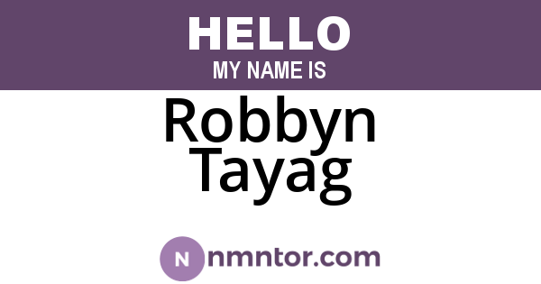 Robbyn Tayag