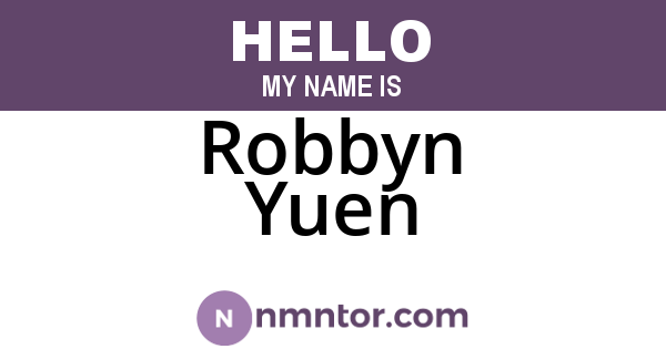 Robbyn Yuen