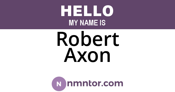 Robert Axon