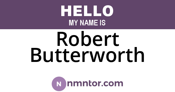 Robert Butterworth