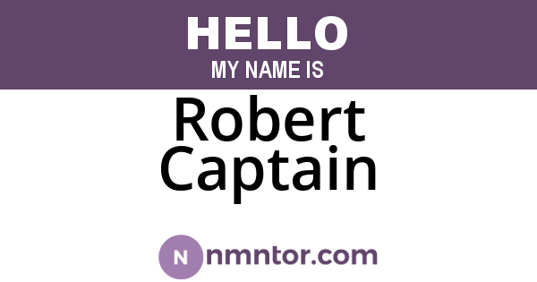 Robert Captain
