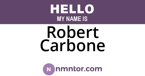 Robert Carbone