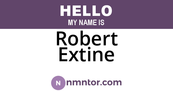 Robert Extine