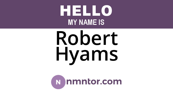 Robert Hyams