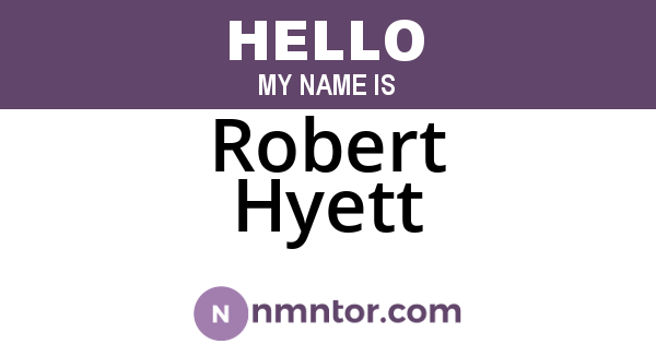 Robert Hyett