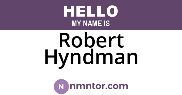 Robert Hyndman