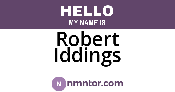 Robert Iddings