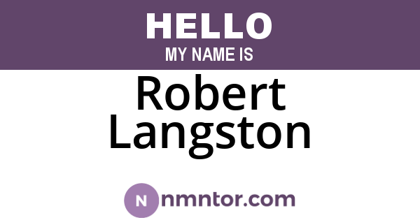 Robert Langston