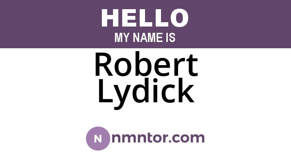 Robert Lydick