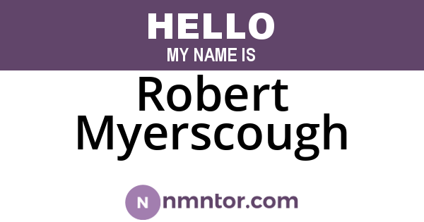 Robert Myerscough