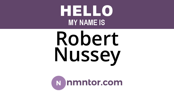 Robert Nussey