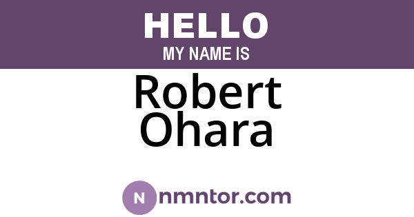 Robert Ohara