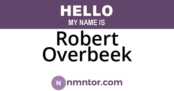 Robert Overbeek