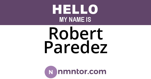 Robert Paredez