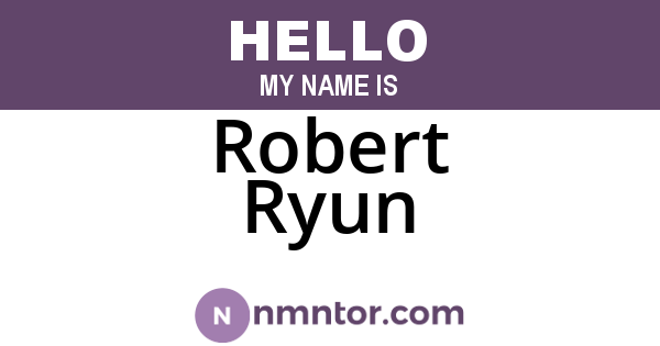 Robert Ryun