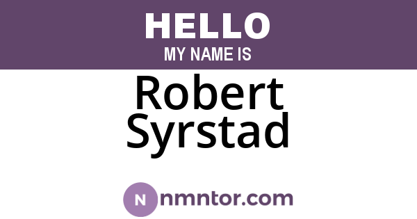 Robert Syrstad