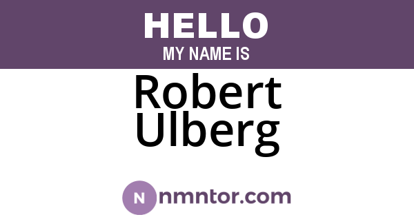 Robert Ulberg
