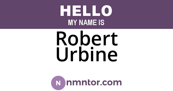 Robert Urbine