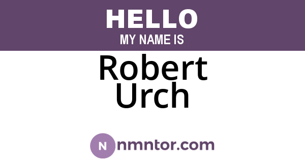 Robert Urch