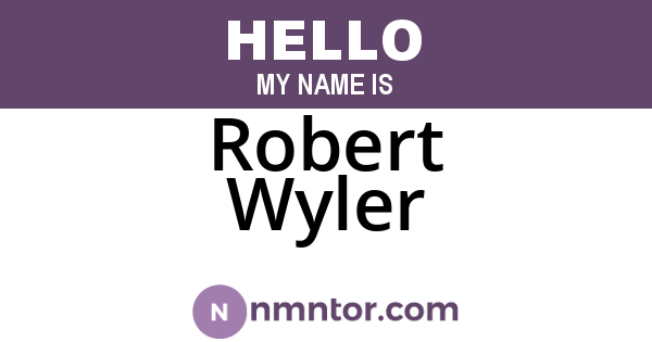 Robert Wyler
