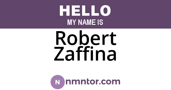 Robert Zaffina