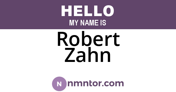 Robert Zahn