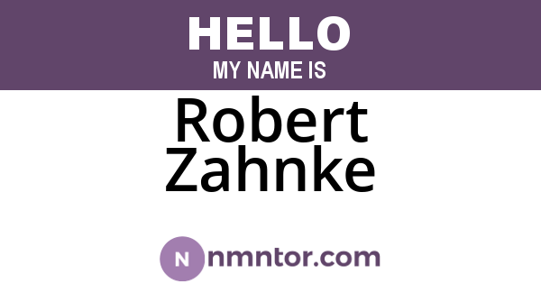 Robert Zahnke