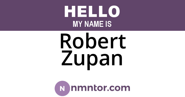 Robert Zupan