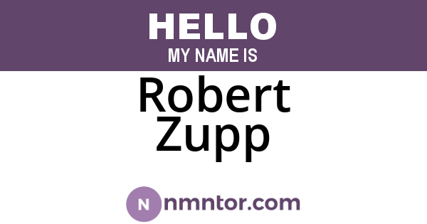 Robert Zupp