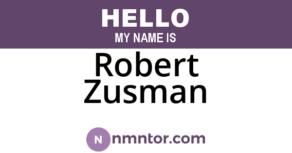 Robert Zusman