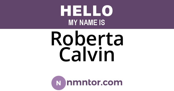 Roberta Calvin