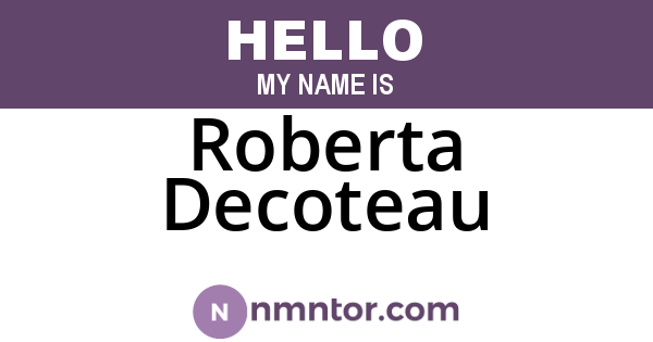 Roberta Decoteau
