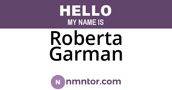 Roberta Garman