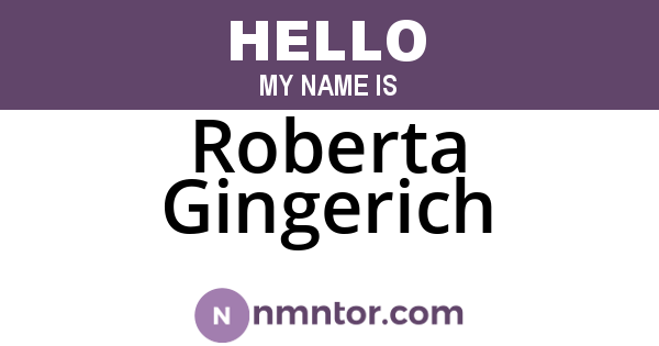 Roberta Gingerich