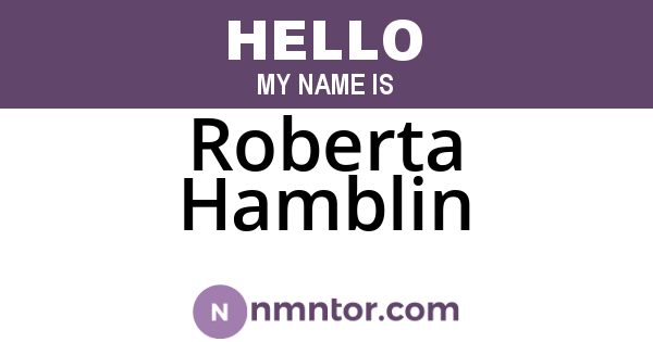 Roberta Hamblin