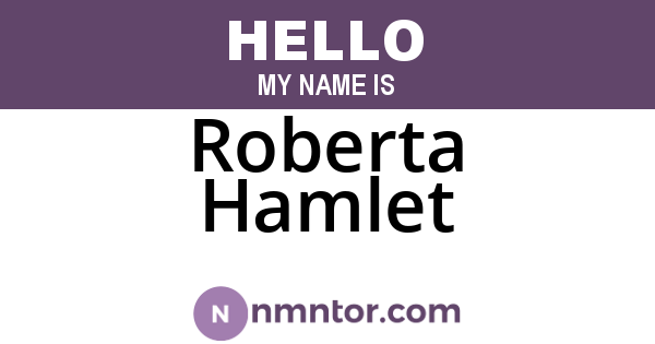 Roberta Hamlet