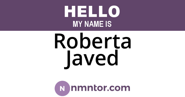 Roberta Javed